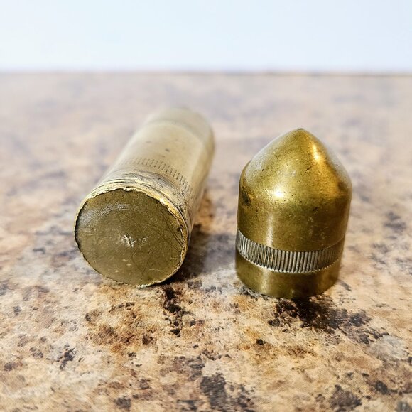 1930s Brass Trench Bullet Lighter, Unique Design, Unbranded, Working. - Picture 7 of 9